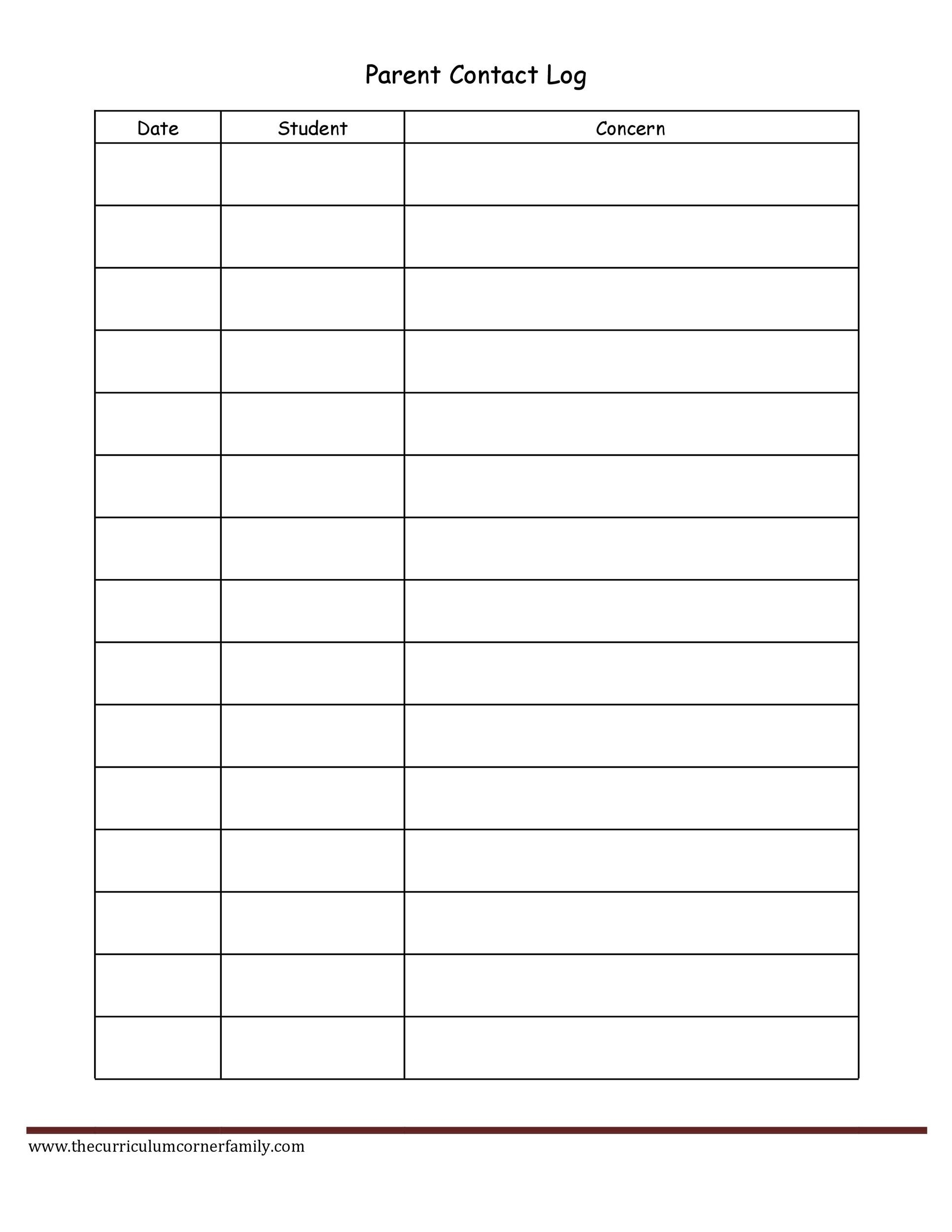 Parent Contact Logs
