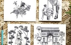 Parisian Themed Printable Stationery Bundle