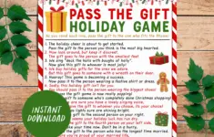 Pass The Gift Holiday Game Printable Pass The Present Office Coworker Christmas Party Icebreaker Activity Game Pass The Parcel Group Game 360235599