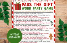 Pass The Gift Work Party Game Printable Christmas Holiday Pass The Present Group Office Party Game Coworker Icebreaker Activity Gift Swap 360235600