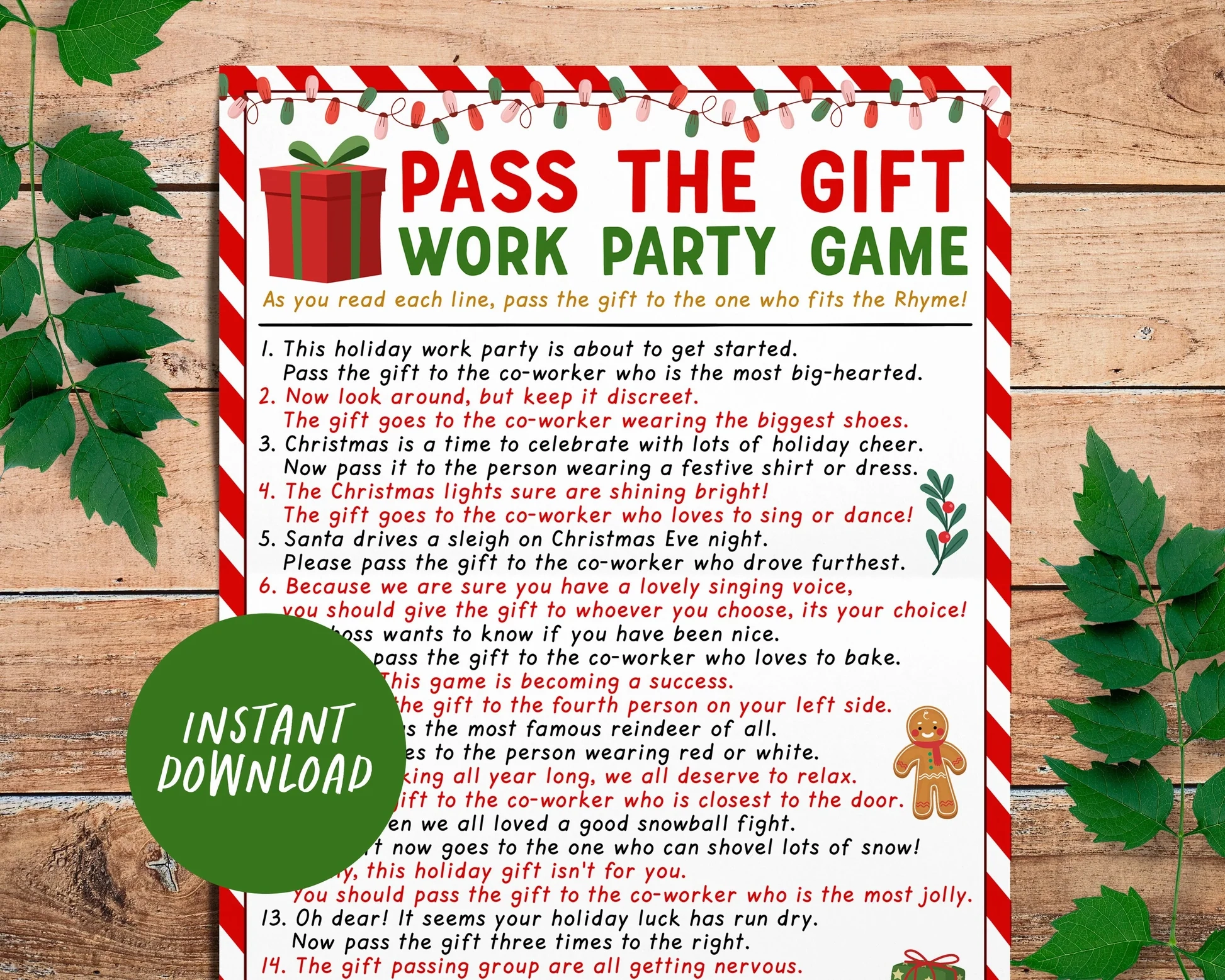 Pass The Gift Work Party Game Printable Christmas Holiday Pass The Present Group Office Party Game Coworker Icebreaker Activity Gift Swap 360235600 Pass The Gift Work Party Game Printable Christmas Holiday Pass The Present Group Office Party Game Coworker Icebreaker Activity Gift Swap 360235600