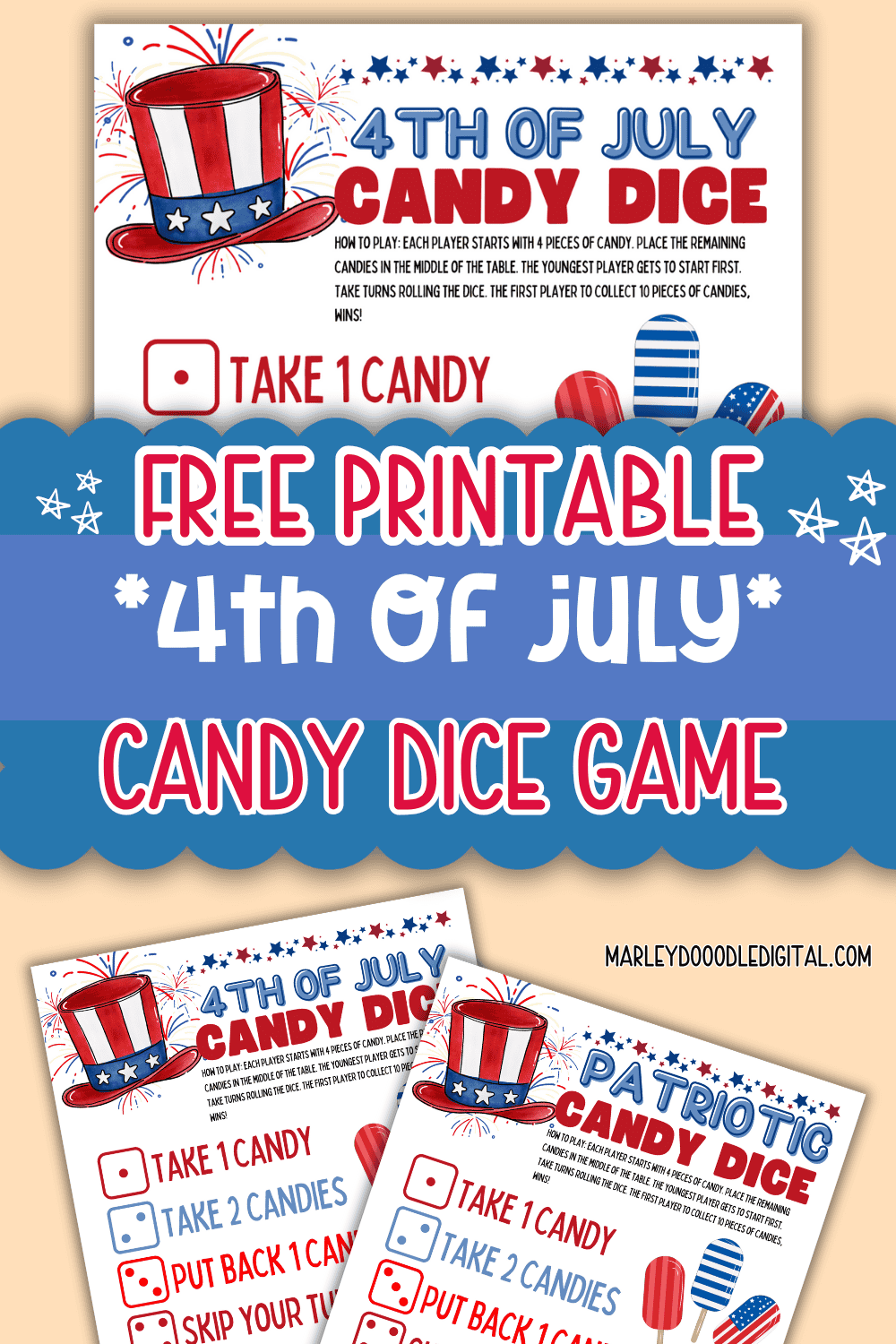 Patriotic Candy Dice Game