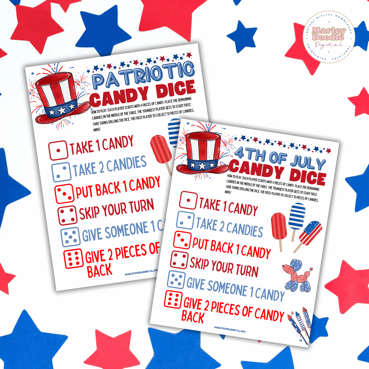 Patriotic Candy Dice Game