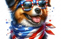 Patriotic Dog Clipart 4th Of July Canine