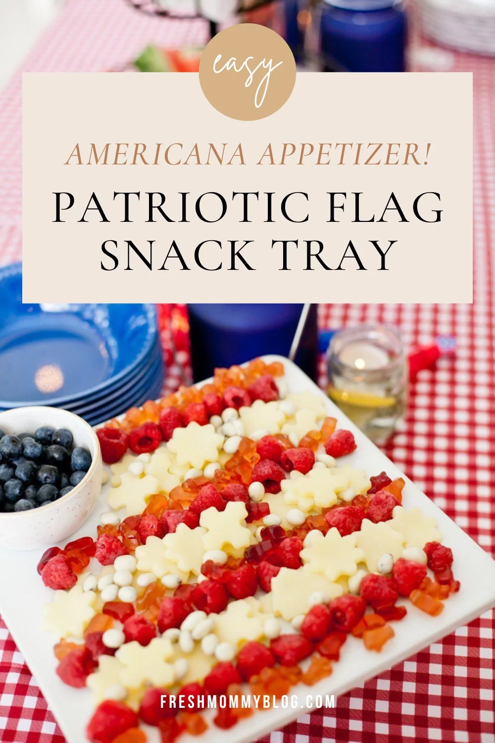Patriotic Flag Snack Tray