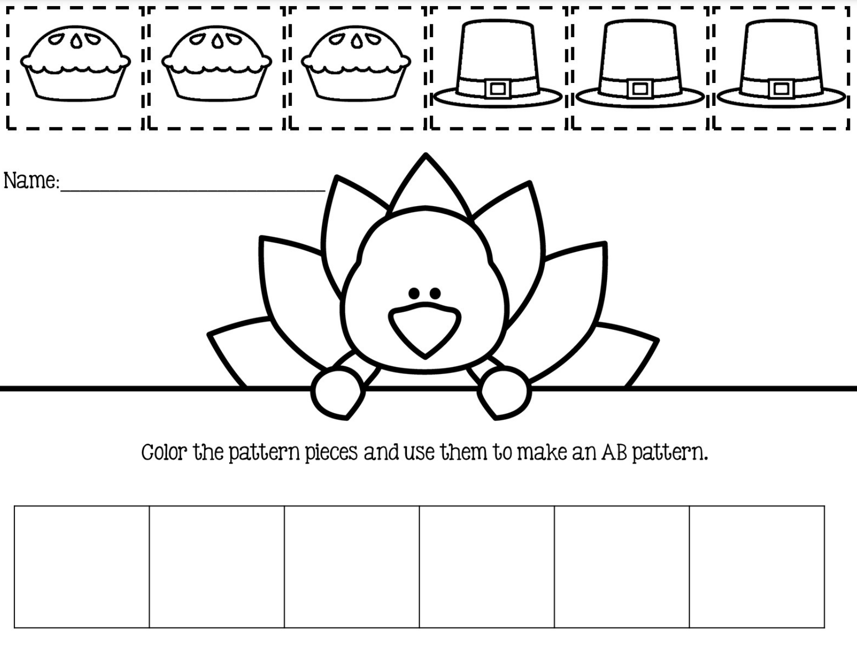 Patterning Ab Cut And Paste Thanksgiving Edition
