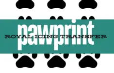 Pawprint Royal Icing Transfer Sheet