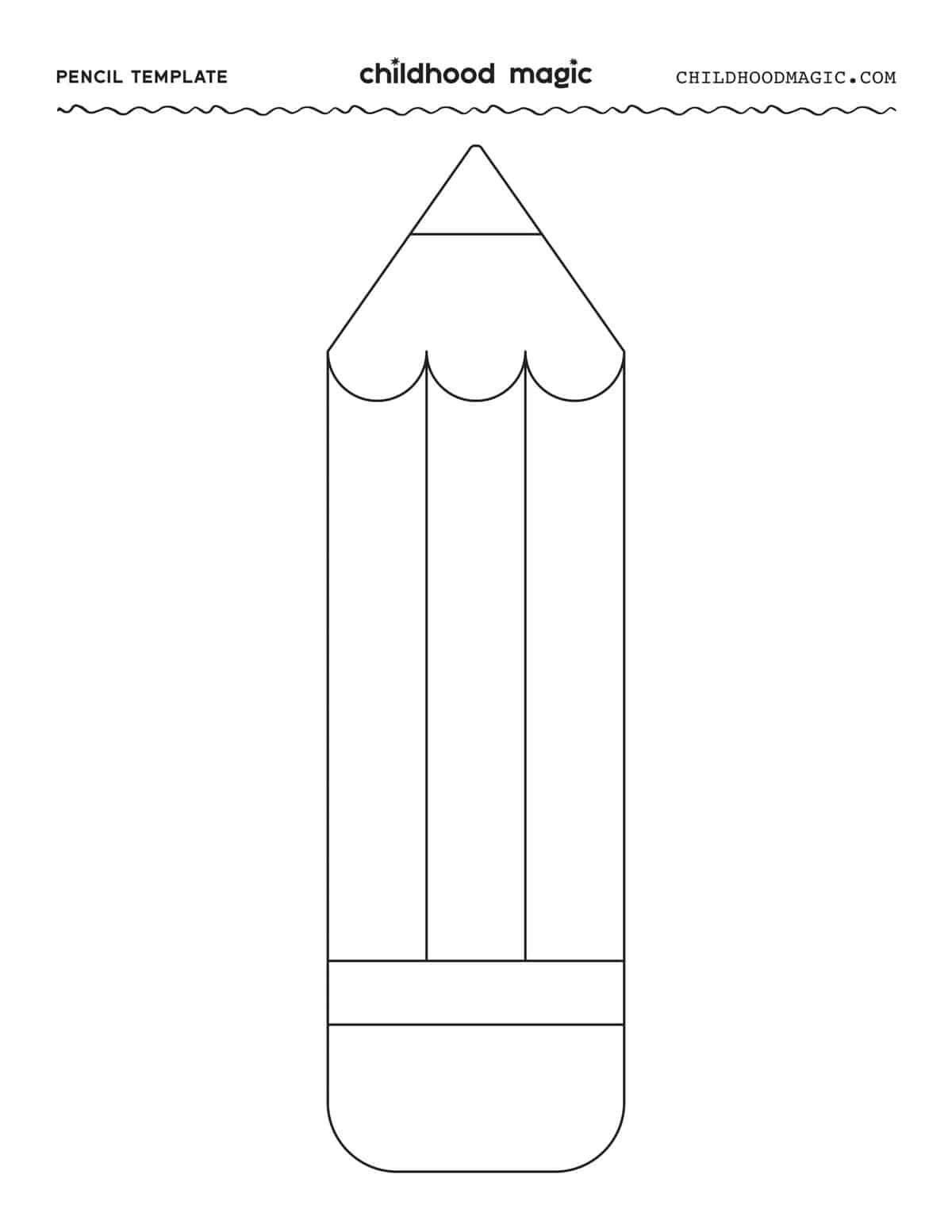 Pencil Template Free Printable Outline