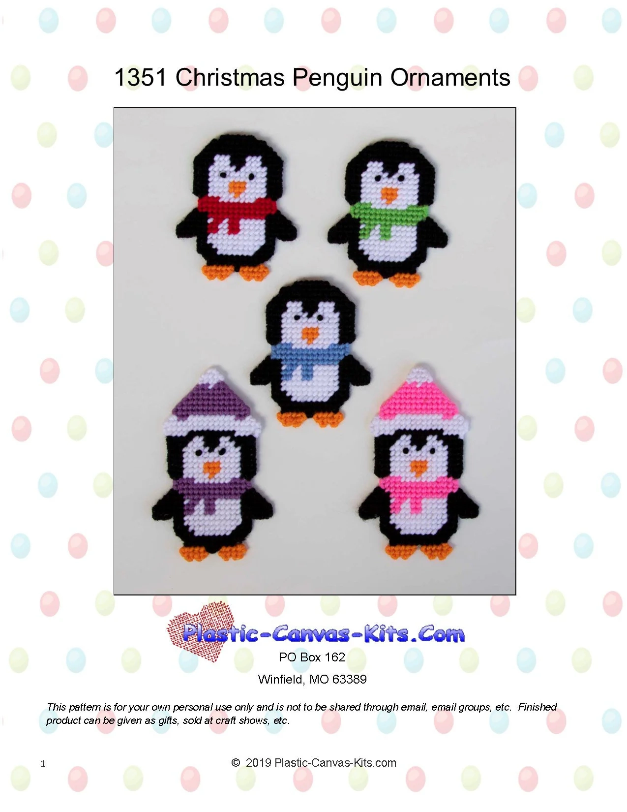 Penguin Christmas Ornaments Plastic