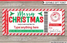 Personalized Santa Gift Voucher Template