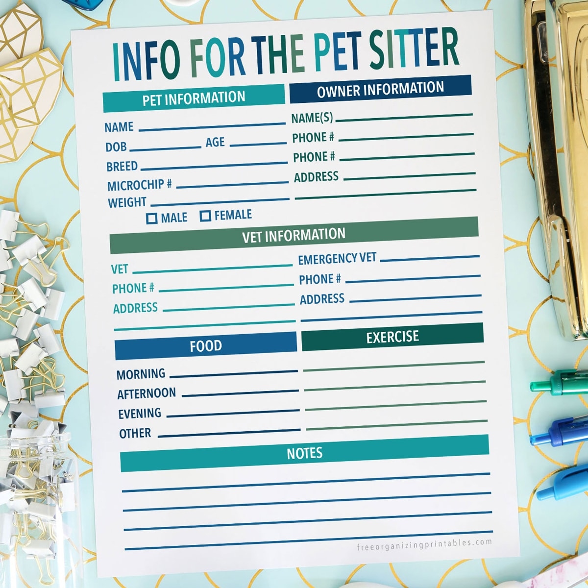 Pet Sitting Forms
