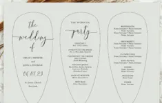 Petal Fan Wedding Program Printable