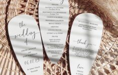 Petal Fan Wedding Program Template