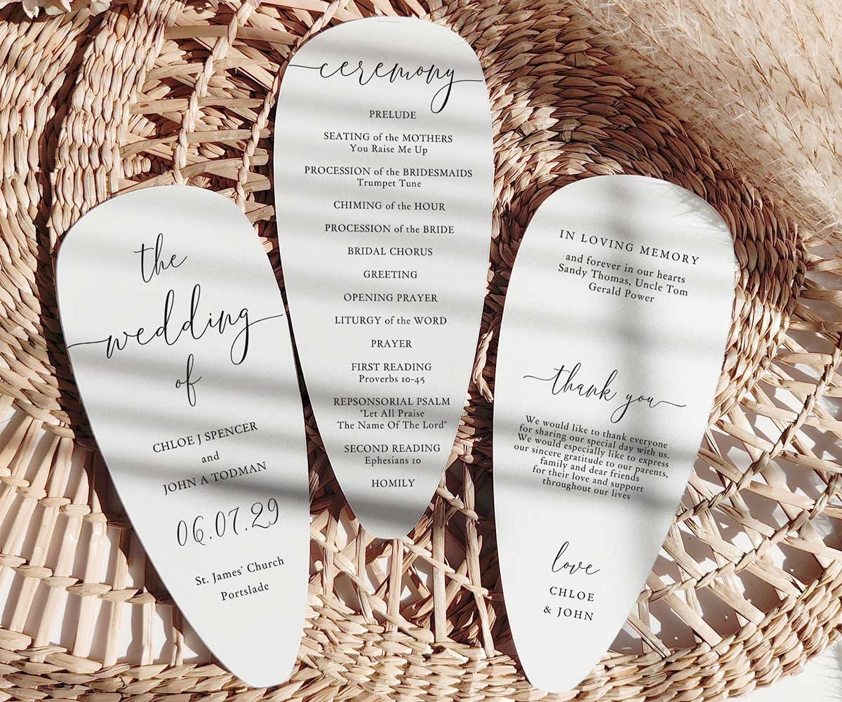 Petal Fan Wedding Program Template Petal Fan Wedding Program Template