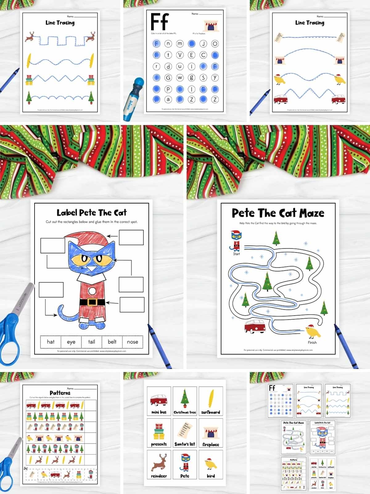 Pete The Cat Saves Christmas Worksheets