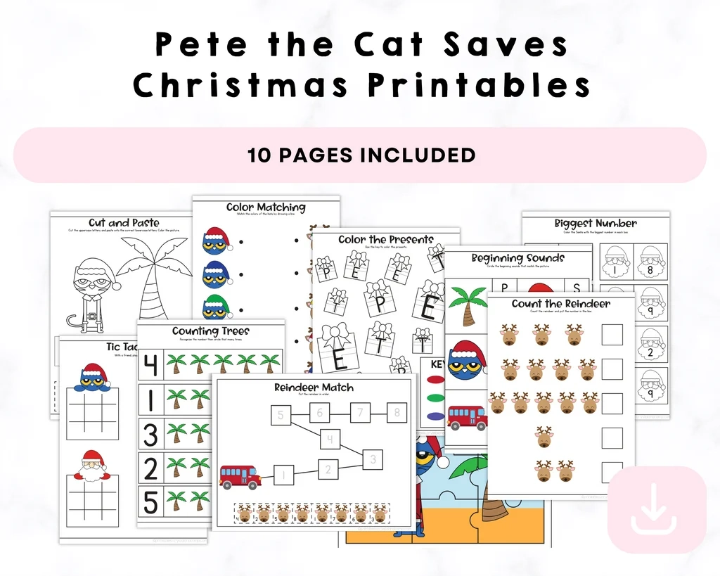 pete the cat saves christmas worksheets pete the cat saves christmas worksheets