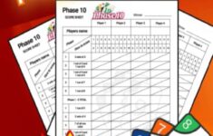 Phase 10 Score Sheets 1001 Games Large Score Pads For Scorekeeping Phaze Ten Card Game Score Pads With Size 85 X 11 Inches