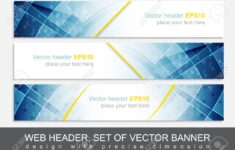 Photo 44348926 Set Of Web Header Footer Or Banner Design For Your Creative Website Presentation Or Project