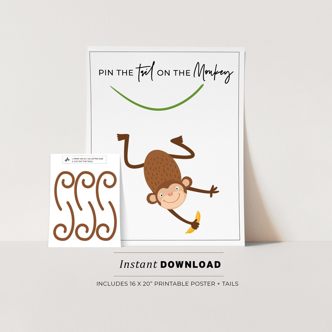 Pin The Tail On The Monkey Kids Party