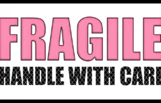 Pink Fragile Handle With Care Labels
