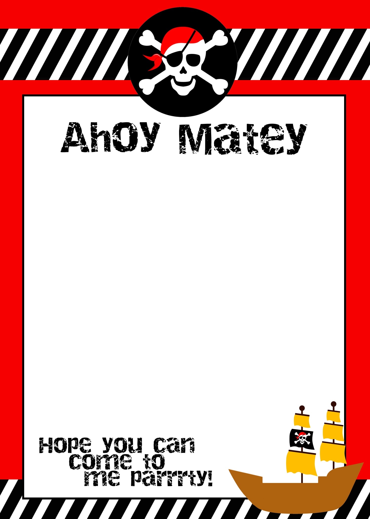 Pirate Themed Birthday Party With Free Printables