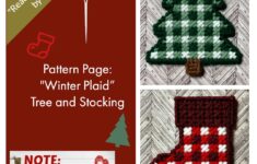 Plastic Canvas Pattern Page Winter Plaid