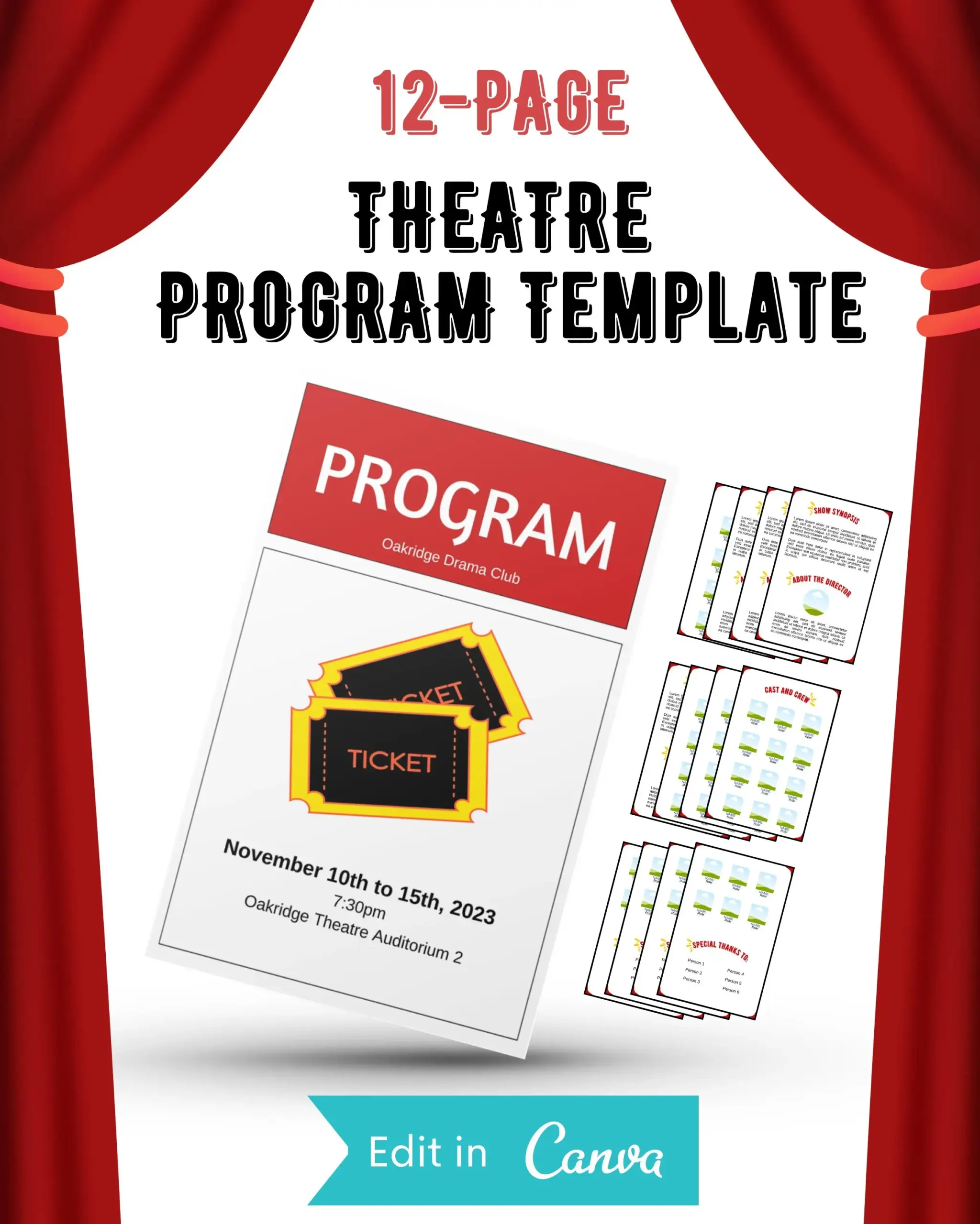 playbill template free playbill template free
