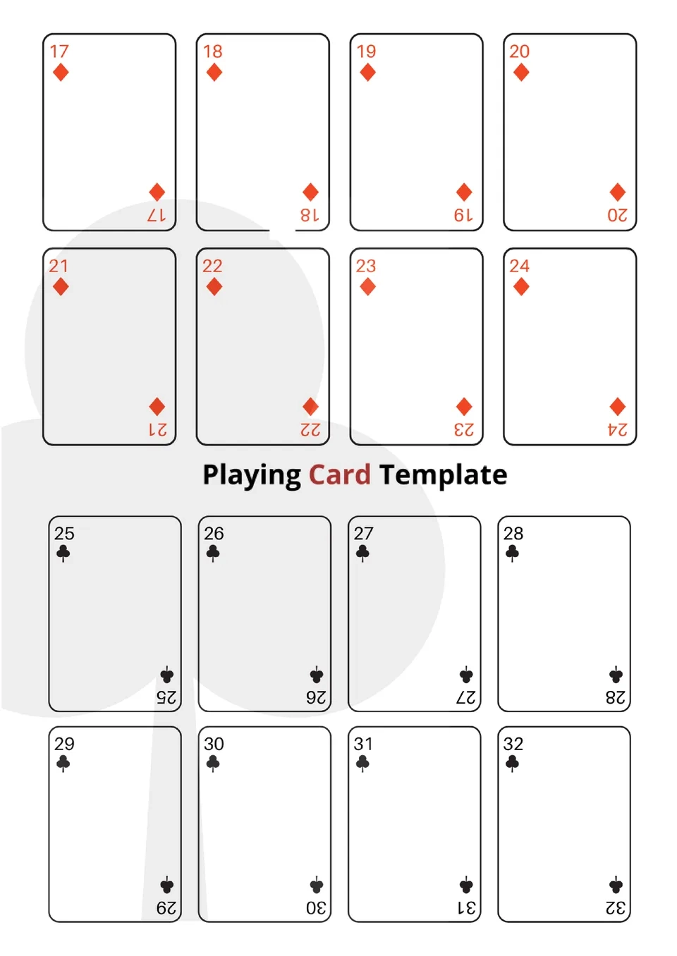 Playing Card Template