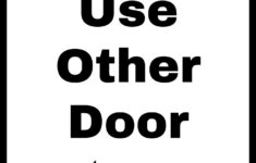 Please Use Other Door Printable Sign 15 Free Templates
