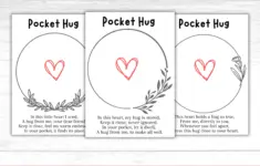 Pocket Hug Template Printable Card For