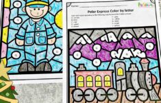 Polar Express Color By Letter Worksheets