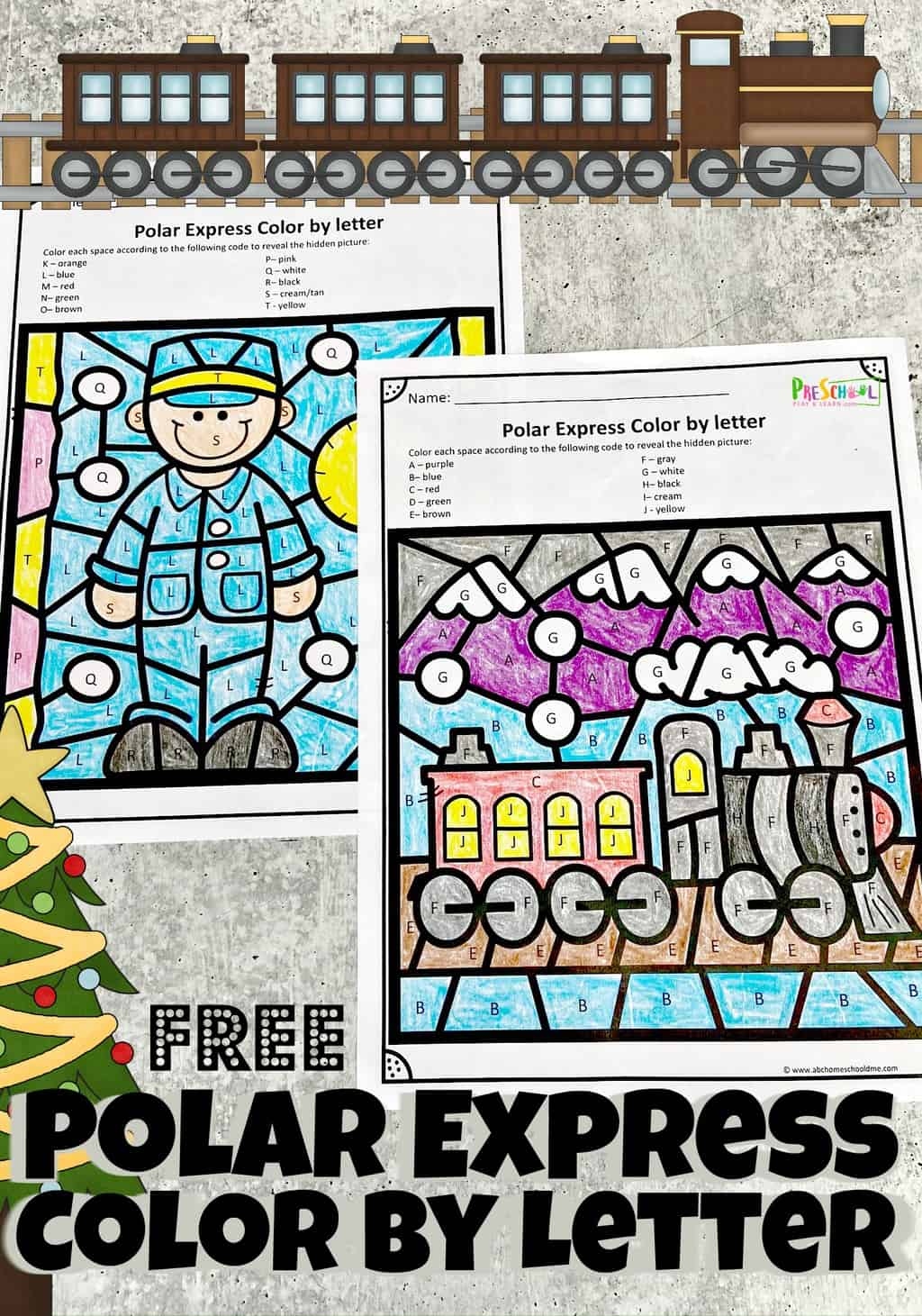 Polar Express Color By Letter Worksheets Polar Express Color By Letter Worksheets