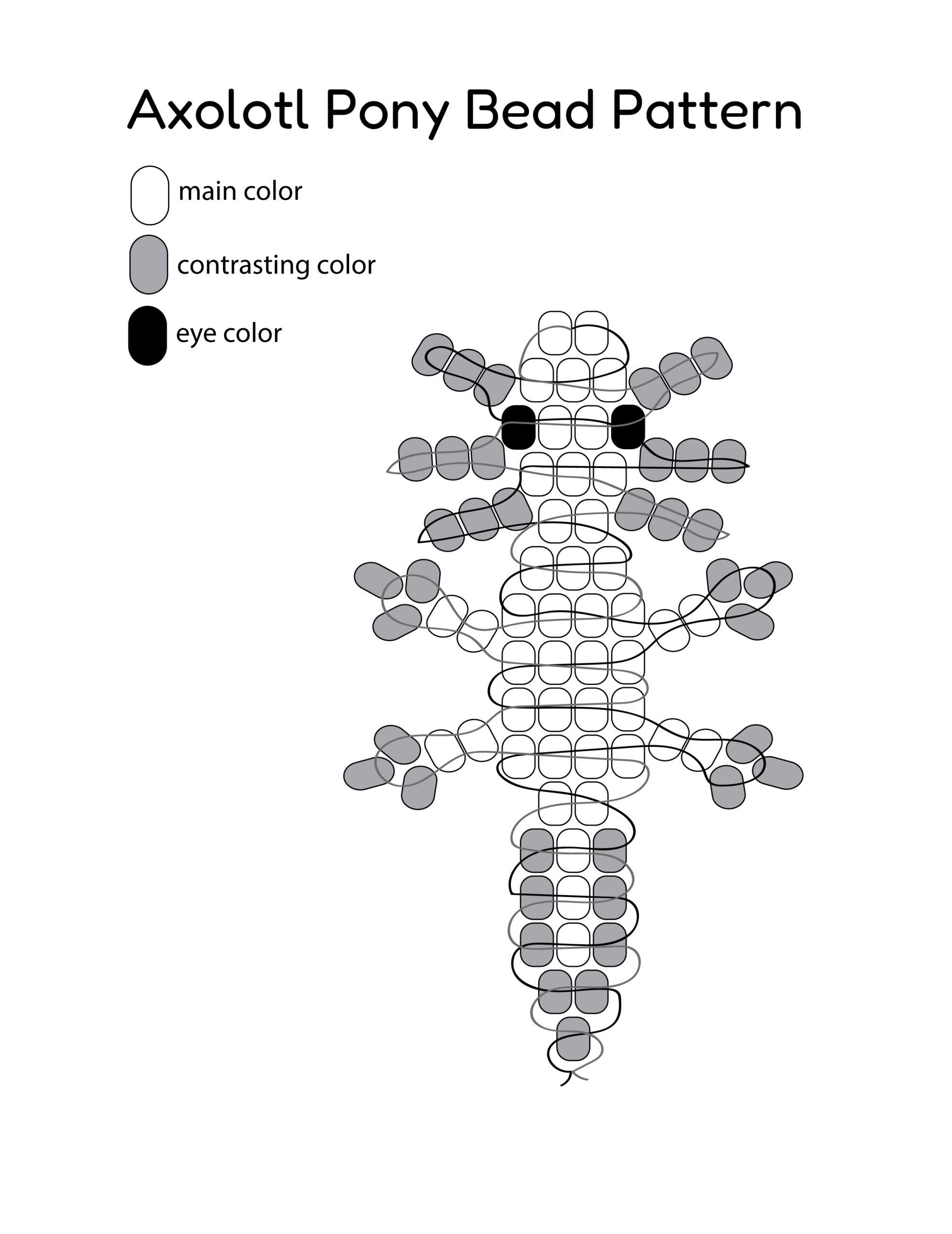 Pony Bead Axolotl