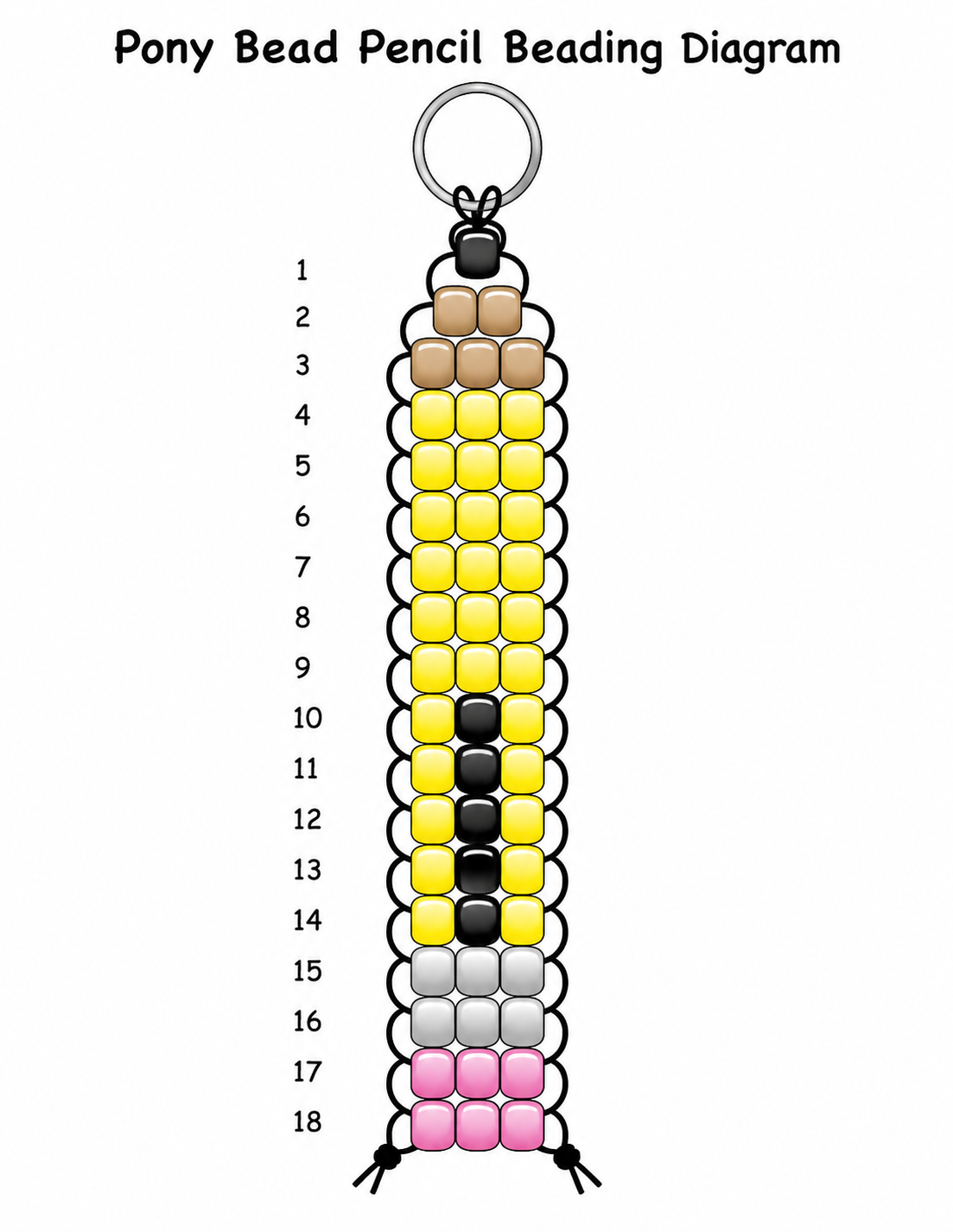 Pony Bead Pencil Pattern Pony Bead Pencil Pattern