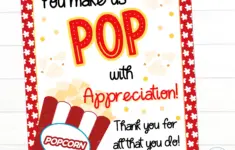 Popcorn Appreciation Sign Printable