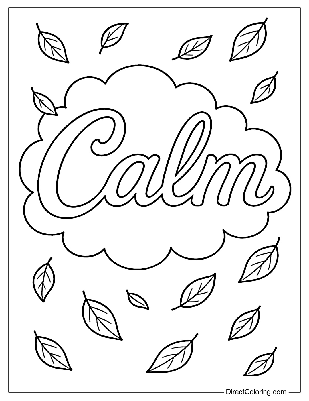 Positive Words Coloring Pages