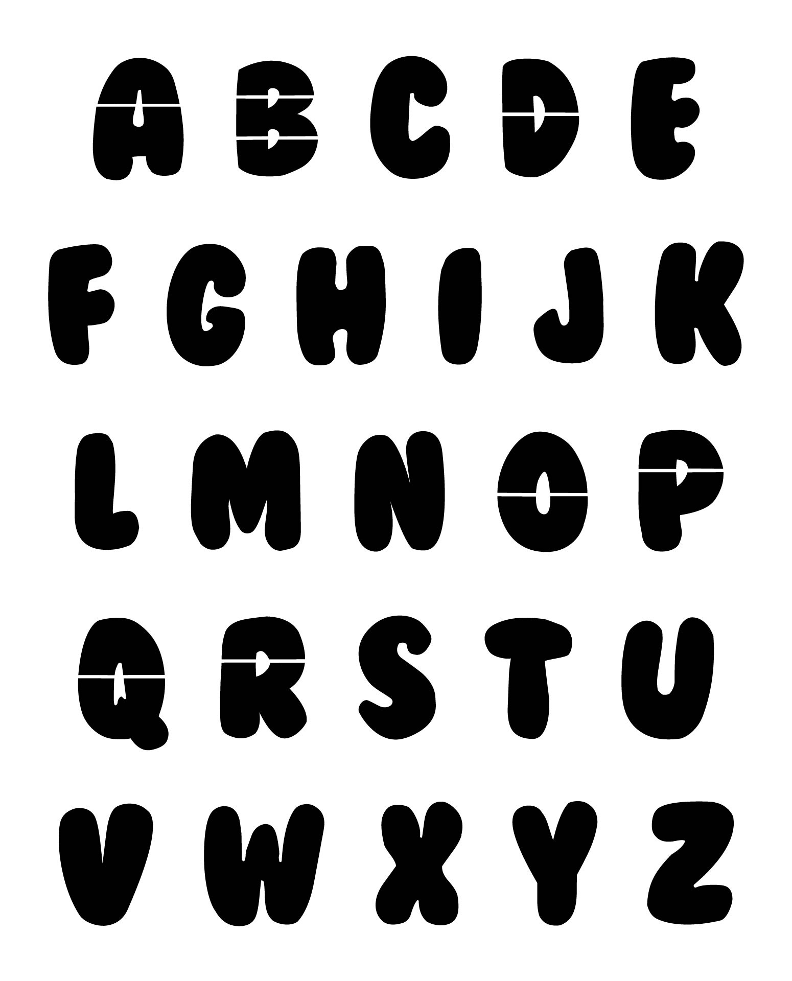 Post 6 Inch Printable Bubble Letters 353850