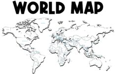 Post Black And White World Map Printable 396505