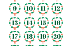 Post Christmas Countdown Number Printables 80002