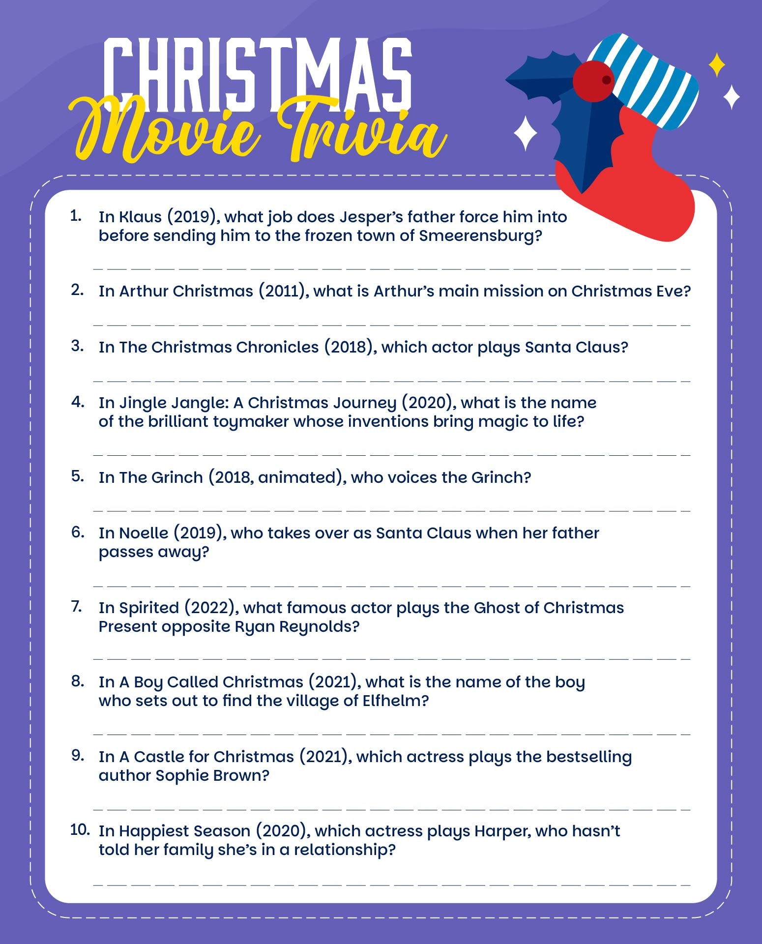 Post Christmas Printable Trivia With Answers 164283 Post Christmas Printable Trivia With Answers 164283