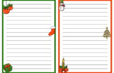 Post Christmas Writing Paper Template Printable 315907