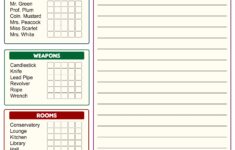 Post Clue Board Game Printable 259525