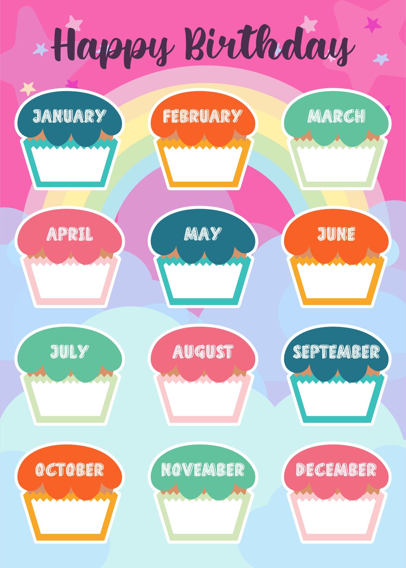Post Cupcake Birthday Printables For Classroom 292132 Post Cupcake Birthday Printables For Classroom 292132