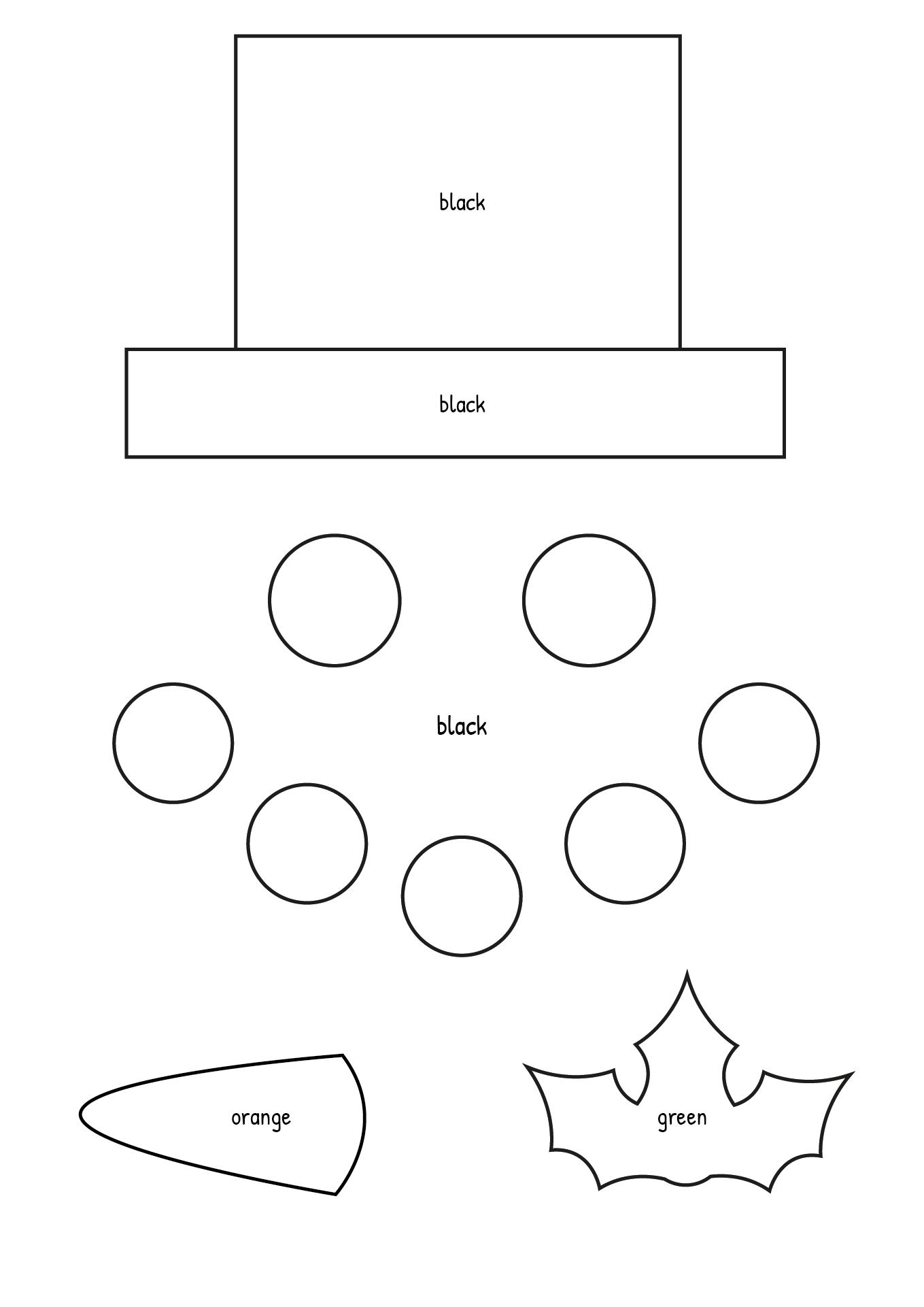 free printable snowman hat templates free printable snowman hat templates