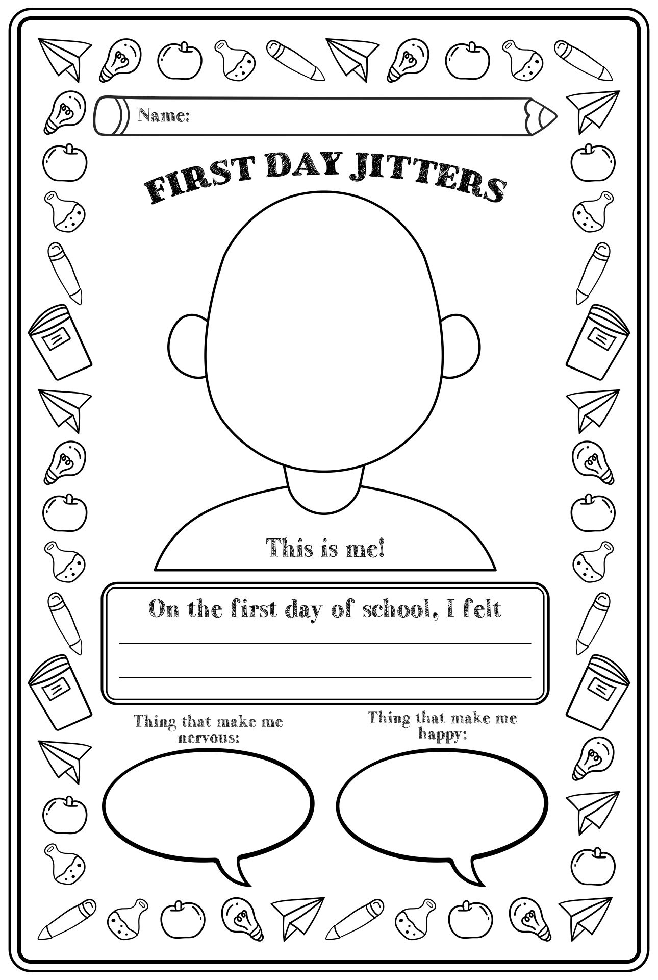 Post First Day Of School Printable Worksheets 285097 Post First Day Of School Printable Worksheets 285097