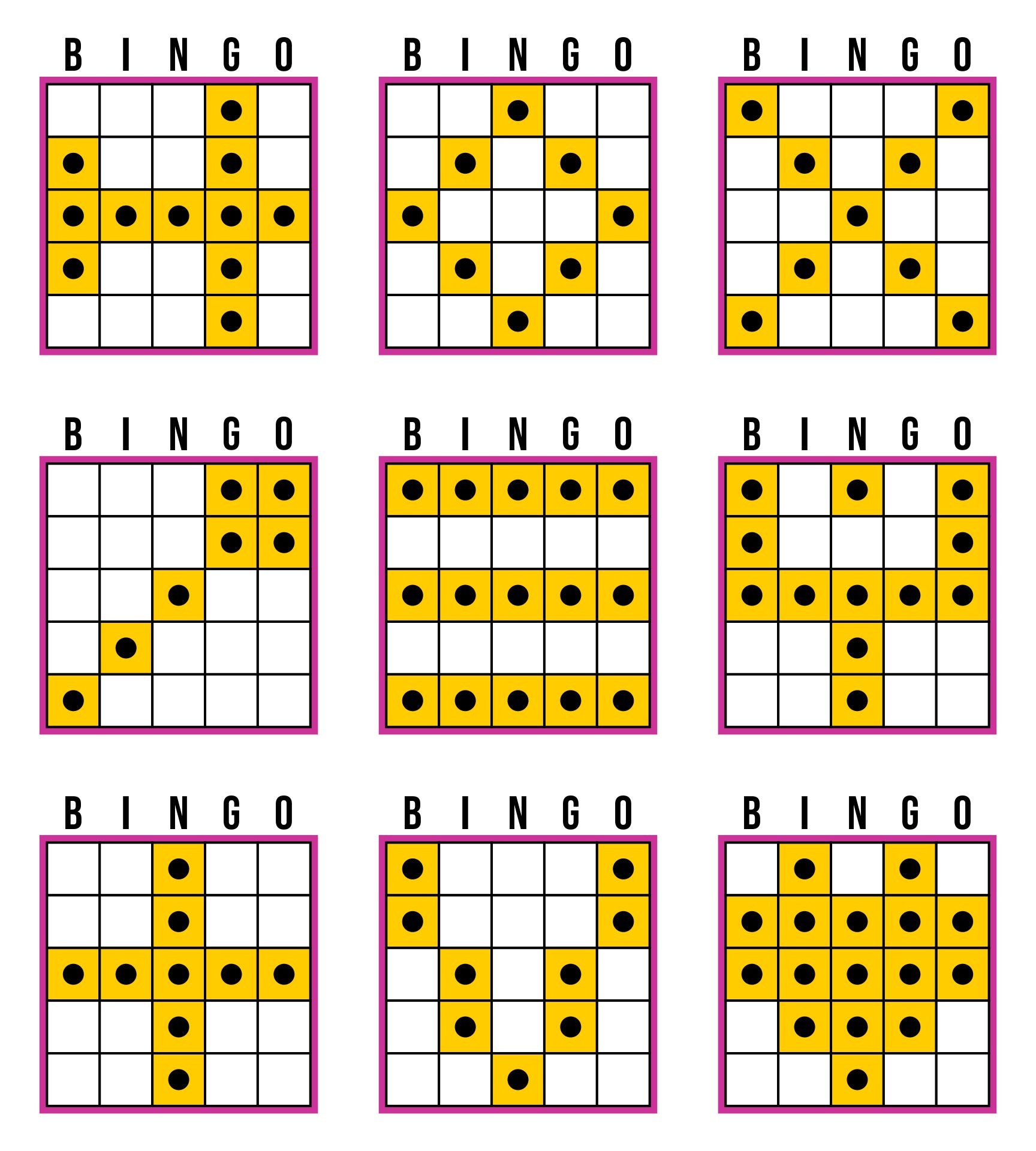Post Free Printable Bingo Game Patterns 185405 Post Free Printable Bingo Game Patterns 185405