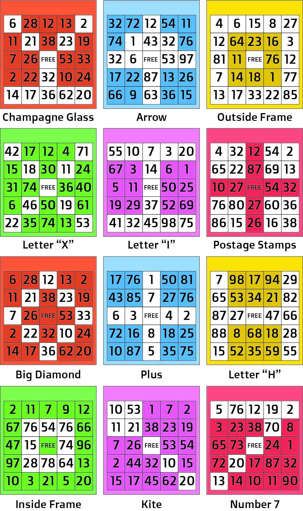 Post Free Printable Bingo Game Patterns 185405 Post Free Printable Bingo Game Patterns 185405