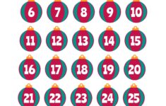 Post Free Printable Christmas Numbers 1 To 31 79848
