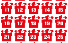 Post Free Printable Christmas Numbers 1 To 31 79848