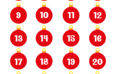 Post Free Printable Christmas Numbers 1 To 31 79848